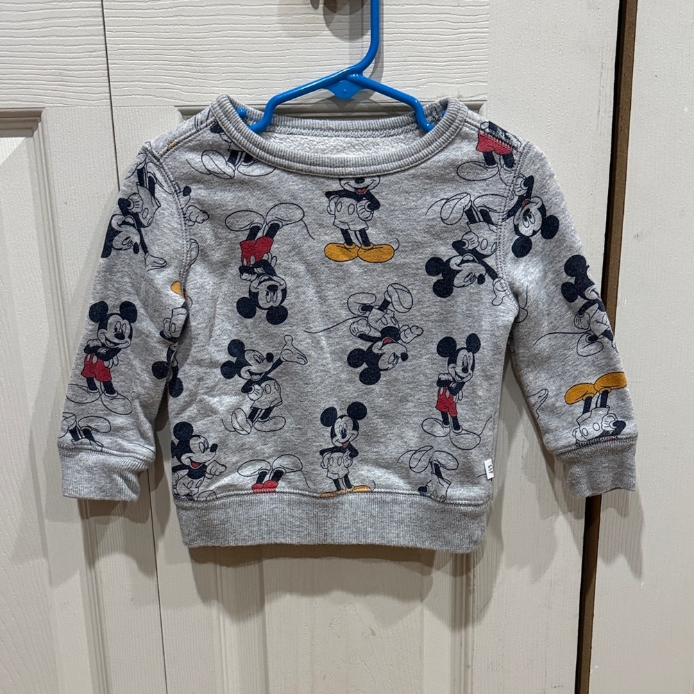 GAP Kids Mickey Mouse Sweatshirt 12-18m